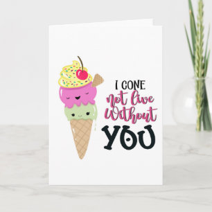 Cartão Eu não posso viver sem você dias de os namorados s