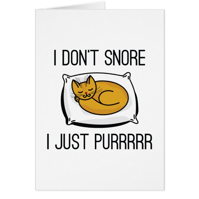 Cartão Eu não ronco (Frente)