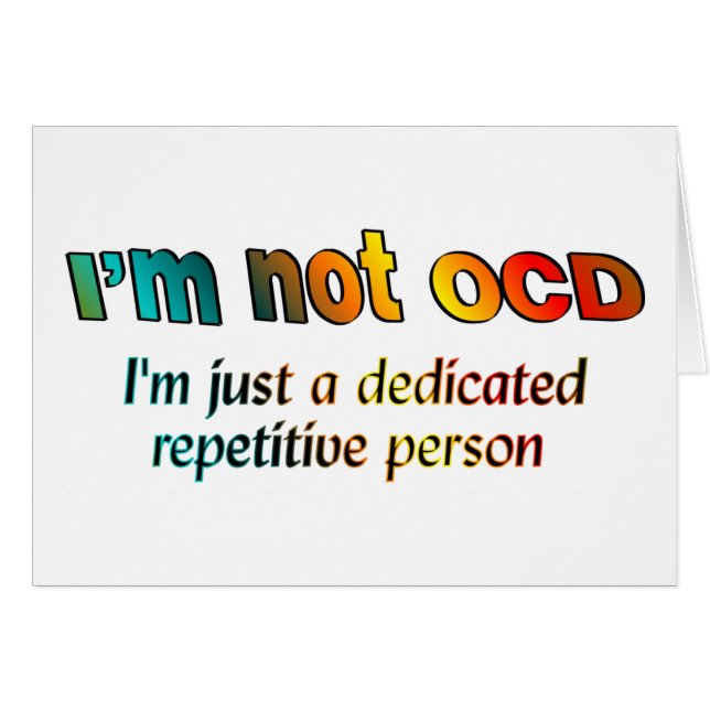 Cartão Eu não sou OCD… (Frente Horizontal)