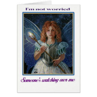 Cartão Eu não sou preocupado, alguém que olha sobre mim