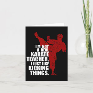 Cartão Eu não sou um verdadeiro professor de Karate a dar