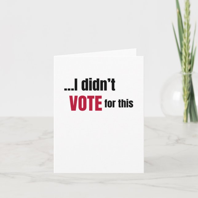 Cartão Eu não votei para este 1 (Frente)