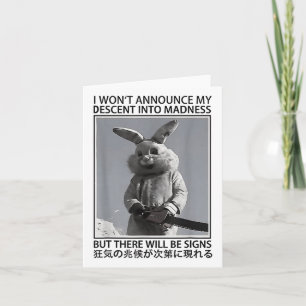 Cartão Eu Não Vou Anunciar Meu Descida Em Madness Engraça