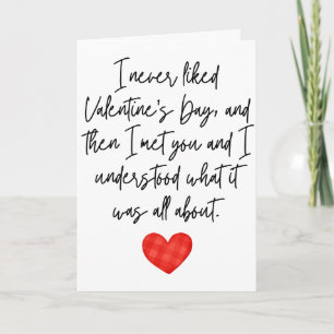 Cartão Eu Nunca Gostei do Dia dos Namorados Dobrado