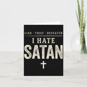 Cartão Eu Odeio Satanás