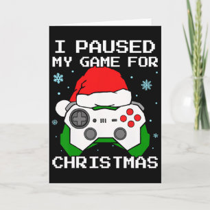 Cartão Eu Pausar Meu Jogo Para O Natal Retro Gamer Jogos 