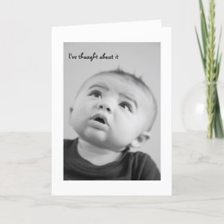Cartão Eu pensei sobre isso
