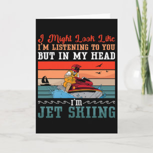 Cartão Eu posso parecer como Jet Ski esportes aquáticos J