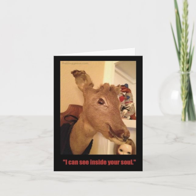 Cartão Eu posso ver sua alma dentro (Frente)
