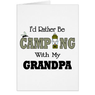 Cartão Eu Preferencialmente acampar com o vovô
