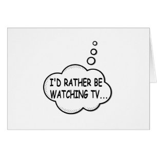 Cartão Eu Preferencialmente De Assistir À TV