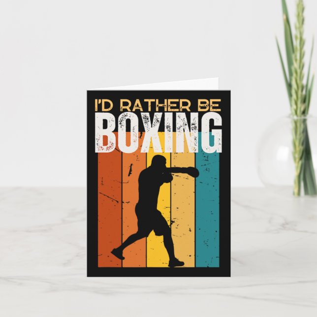 Cartão Eu Preferencialmente Estaria Boxer Engraçado (Frente)