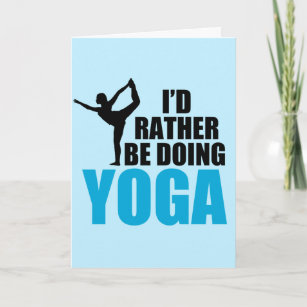 Cartão Eu Preferencialmente Estaria Fazendo Yoga Cute Yog