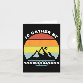 Cartão Eu Preferencialmente Snowboard Retro Vintage Snowb