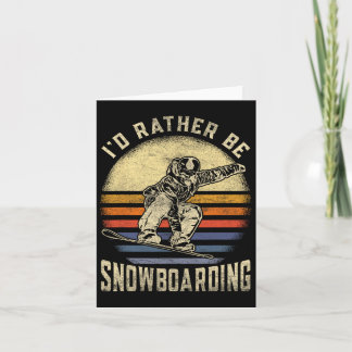 Cartão Eu Preferencialmente Snowboard Vintage Para Snowbo