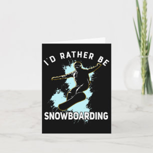 Cartão Eu Preferencialmente Snowboard Winter Sports Gift 