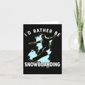 Cartão Eu Preferencialmente Snowboard Winter Sports Gift 