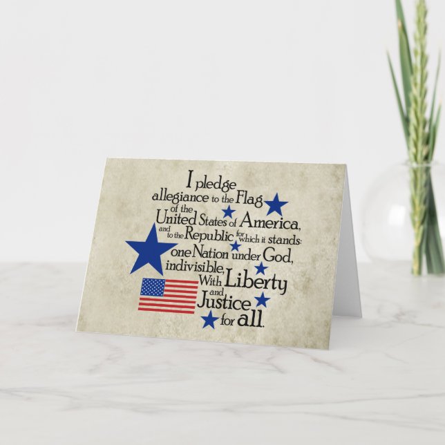 Cartão Eu prometo lealdade à bandeira (Frente)