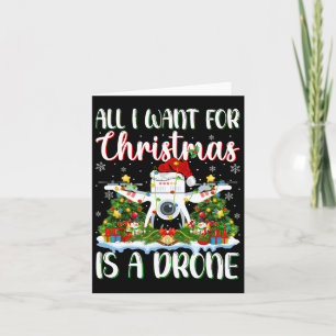 Cartão Eu Quero O Natal É Um Drone Xmas Tree Lights
