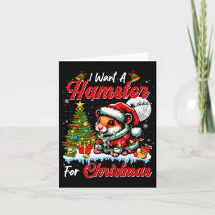 Cartão Eu Quero Um Hamster Para Papais noeis De Natal