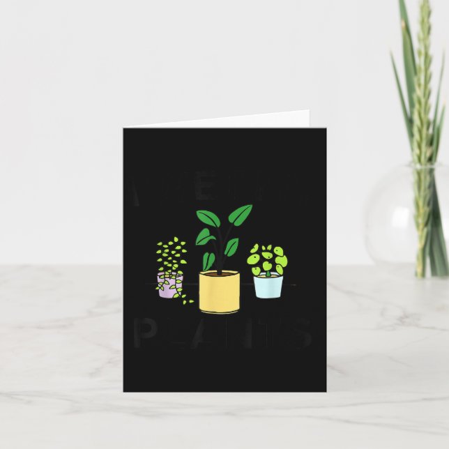 Cartão Eu Rego Minhas Plantas _ Presente Jardinagem Jardi (Frente)