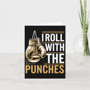 Cartão Eu Rolo Com A Força Esportiva Dos Punches, Athl