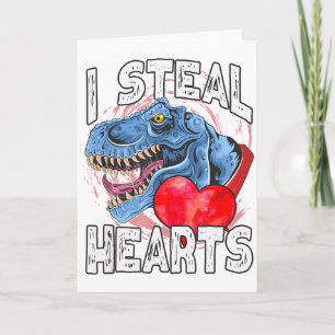Cartão Eu Roubo Corações Dinossauro Dia dos Namorados T R