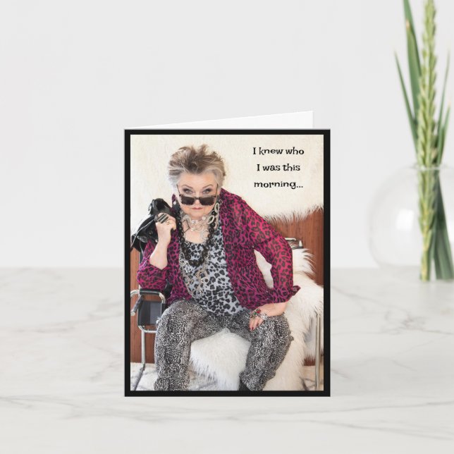 Cartão Eu Sabia Quem Eu Era Esta Manhã (Frente)