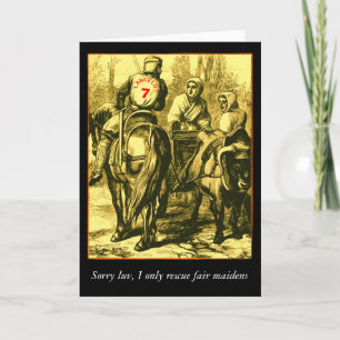 Cartão Eu salvo somente donzelas justas