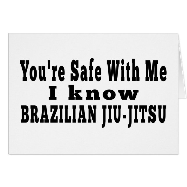 Cartão Eu sei o jitsu de Jiu do brasileiro (Frente Horizontal)