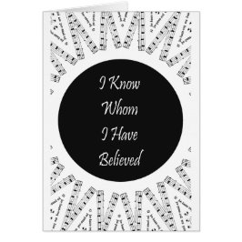 Cartão Eu sei quem eu acreditei