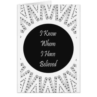 Cartão Eu sei quem eu acreditei