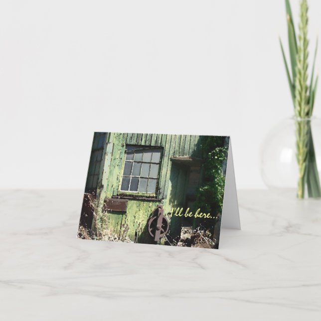 Cartão Eu serei aqui… você valho a pena a espera (Frente)