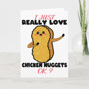 Cartão Eu Só Amo Muito Fantasia de Nuggets de Frango Cria