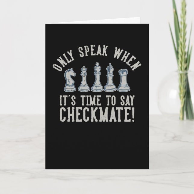 Cartão Eu só falo xeque engraçado (Frente)