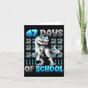 Cartão Eu Sobrevivi 67 Dias De Escola Engraçado 67 Meme D