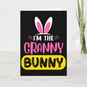 Cartão Eu Sou A Avó Bunny Orelhas De Coelho Ovo Páscoa Di
