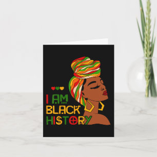 Cartão Eu sou a História Negra Mês da Junta Americana Afr
