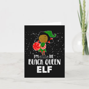 Cartão Eu Sou A Rainha Negra Elfa Meninas Afro-Americanas