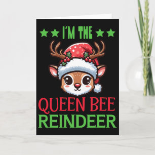 Cartão Eu Sou A Rena Da Abelha Rainha No Natal