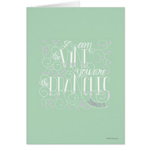 Cartão Eu sou a videira. Você é os ramos