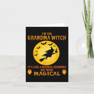 Cartão Eu Sou A Vovó Bruxa Halloween Broom