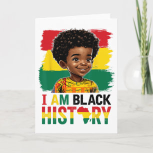 Cartão Eu Sou Afro Boy da História Negra Pequeno Príncipe