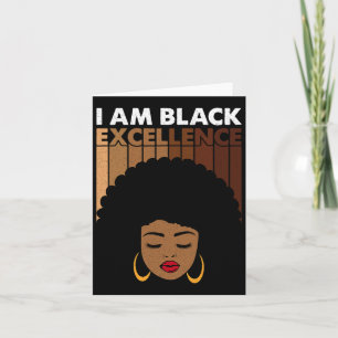 Cartão Eu Sou Excelência Negra Juneteenth Celebra Afro Bl