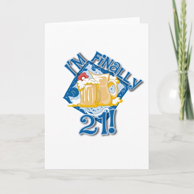 Cartão Eu sou finalmente 21 (Frente)