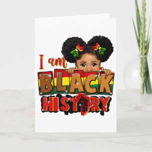 Cartão Eu Sou Garota da História Negra Blm Mês da Históri