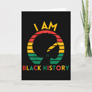 Cartão Eu Sou História Negra - Roupas do Mês da História