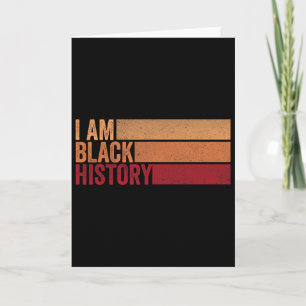 Cartão Eu Sou História Negra Vintage Retro Mês da Históri