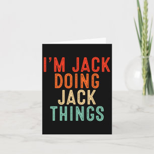 Cartão Eu sou Jack fazendo coisas de Jack Engraçadas pres