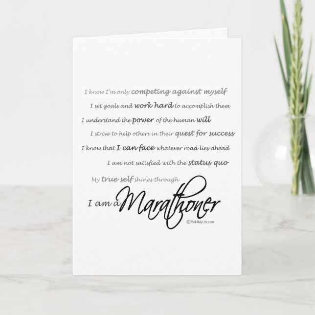 Cartão Eu sou maratonista - Parabéns (Frente)